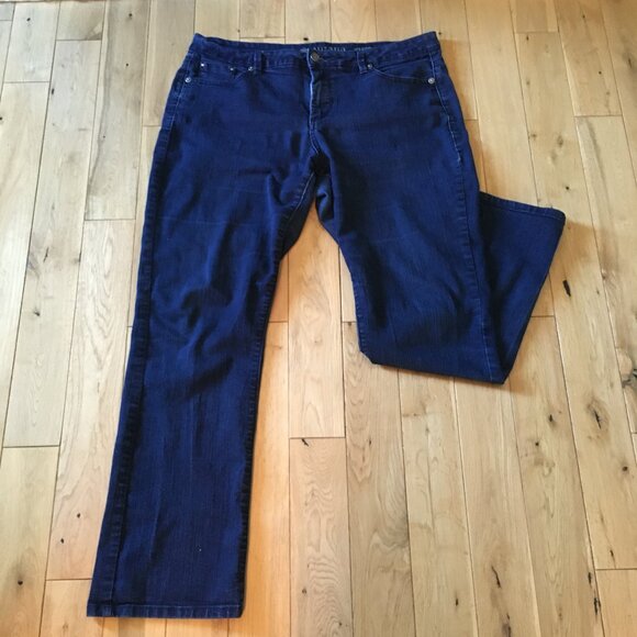 Santana Tummy Control Dark Blue Jeans For Women 16 - Picture 2 of 13